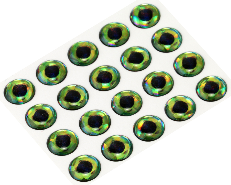 3D Epoxy Fish Eyes, Holographic Dorado, 10 mm