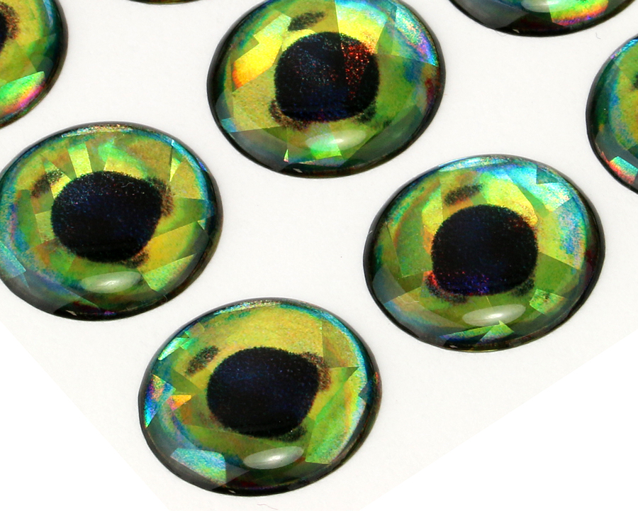 3d Epoxy Fish Eyes, Holographic Dorado, 15 Mm