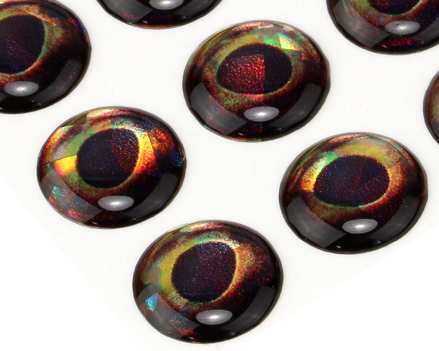 3D Epoxy Fish Eyes, Holographic Pike, 12 mm